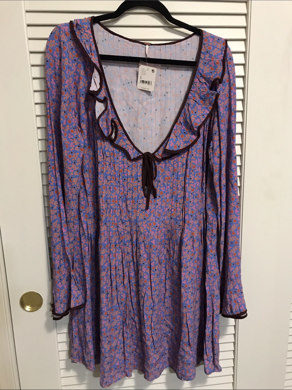 NWT Free People bohemian style floral flouncy dress  - lg